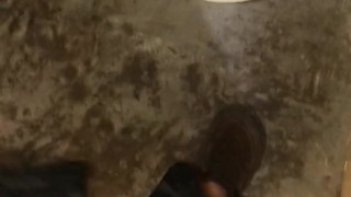 Risky Public Urinal Masturbation Pissing & Cumming as fast as I can