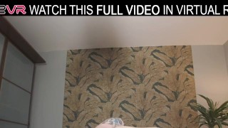 Passionate blonde Crystal White2 plays with a rubber dildo in VR.