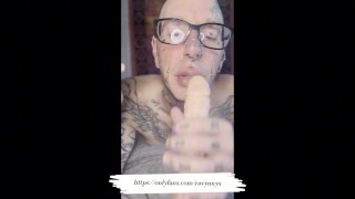 Split Tongue Smoking Blowjob