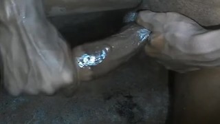 MONSTER BLACK COCK HARD STROKING