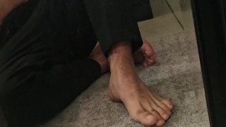 Hairy male sexy feet , Dominant Alpha feet