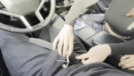 Kisselka Gives a Juicy Blowjob in the Car and Plays with Tits