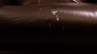 BBC QUICK CUM ON LEATHER CHAIR - USA