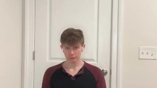 Hung Twink Strips to Reveal Huge Dick