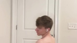 Hung Twink Strips to Reveal Huge Dick