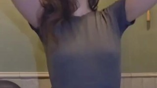 This nice, gentle joytogether166 loves to tease you in the public toilet!