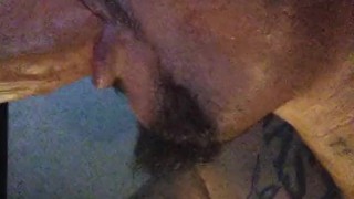 Tattooed Guy Sucking Huge Thick Fat Cock and Getting Face Fucked In Gloryhole