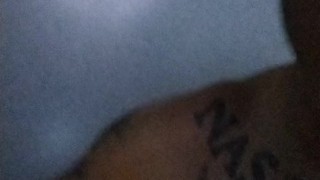 Tattooed Guy Sucking Huge Thick Fat Cock and Getting Face Fucked In Gloryhole