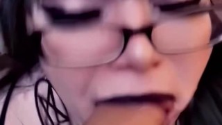 Self Degrading Goth GF Gets 4 Loads (Ectended Preview)