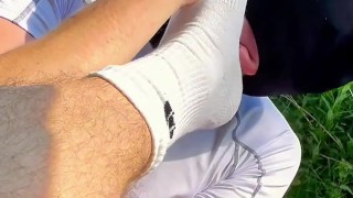 Czech Hunter SneakMaster96 Foot Worship smelly stinky feet white socks TN Polish twink german bare