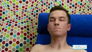 Skinny Big Dicked Brunette Ethan O Masturbates And Cums!