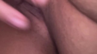 Fingering my tight pussy and tight asshole