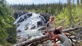 We came to see the waterfall but stayed for this - RosySky 4k 60fps