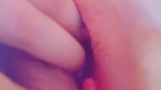 Laying on the couch.. would you be able to keep your fingers out of this pussy?