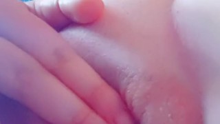 Laying on the couch.. would you be able to keep your fingers out of this pussy?