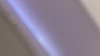 Jerking off and cum in plane