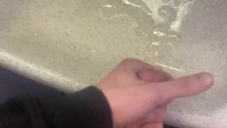 Jerking off and cum in plane