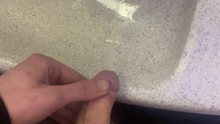 Jerking off and cum in plane