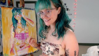 a naughty self portrait painting challenge