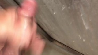 Shower Masturbation Big Veiny Cock Cumming All Over The Shower Door