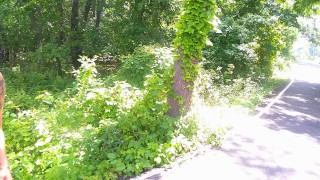 SOLO FEMALE OUTSIDE BIKE TRAIL JUNGLE POV BIKER BIG TITS