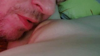 Sucks My Milky Tits And Eats My Pussy - Tastes My Patty - Licking Pussy