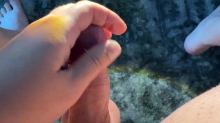 Unlocking caged 6-inch for sounding and denied orgasm