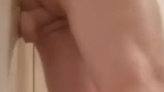 Perfect white ass grinding dildo