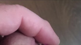 beautiful frenum cock - Purple Jewelry on mt peirced cock-