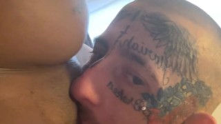 step sister asked her step brother to eat her black pussy